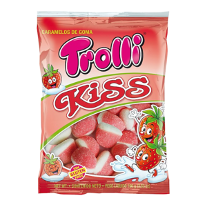 BOLSA BESITOS FRESA TROLLI 100GR (14 UND)