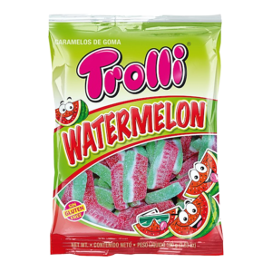 BOLSA WATERMELON TROLLI 100GR (12 UND)