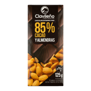 CHOCOLATE NEGRO 85% C/ALMENDRAS 125GR (20 UND)