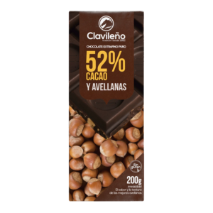 CHOCOLATE PURO 52% AVELLANA 200GR S/GLUTEN (18 UND)