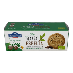 GALLETA ESPELTA CHIPS CHOCOLATE BIO 135GRS MOLINO REAL (6 uds)
