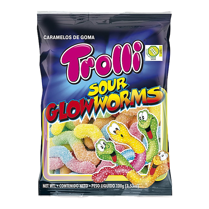 BOLSA GLUMIES TROLLI 100GR (12 UND)