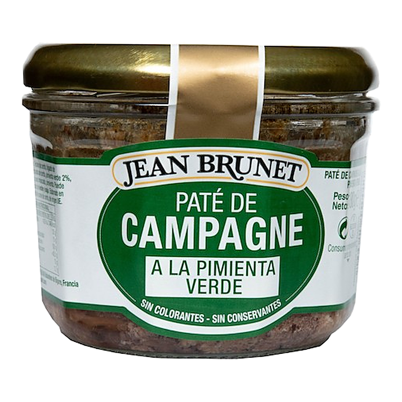 PATÉ DEL CAMPO A LA PIMIENTA VERDE 180GR (12 UND)