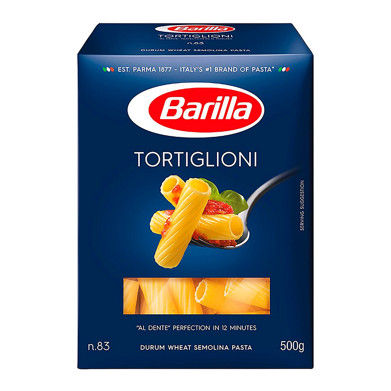 TORTIGLIONI BARILLA 500 GR (12 UND)