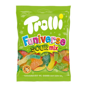 BOLSA FUNIVERSE SOUR MIX TROLLI 100GR (12 UND)