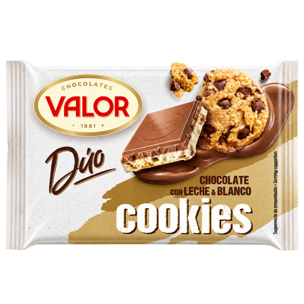 CHOCOLATE DÚO LECHE-BLANCO-COOKIES