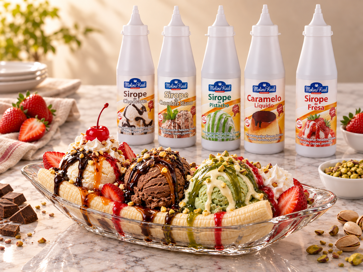 Banana Split con Molino Real - Receta